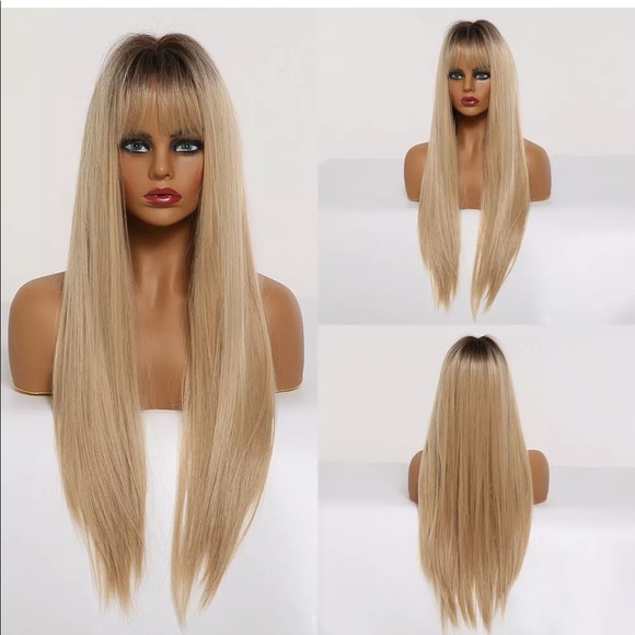 Other - NEW beautiful ombré silky straight blonde wig